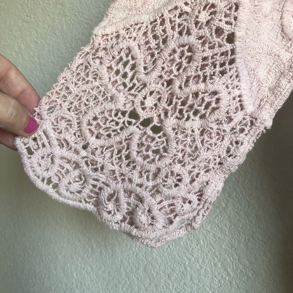 Sold POL embroidery boho feather trim blouse M/L - Picture 7 of 11